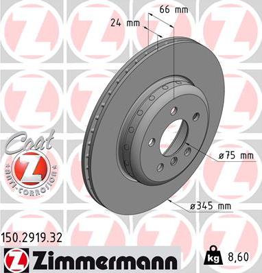 Zimmermann 150.2919.32 - Discofreno autozon.pro