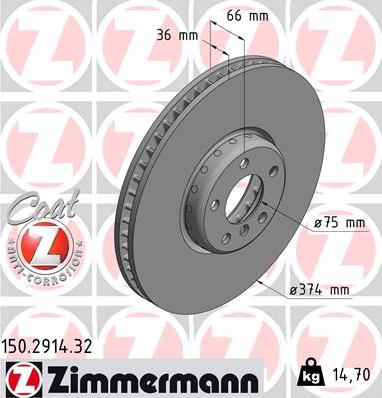 Zimmermann 150.2914.32 - Discofreno autozon.pro