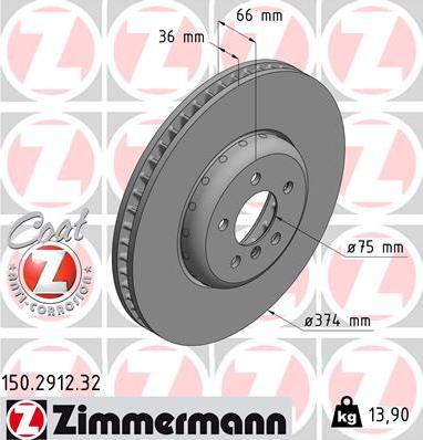 Zimmermann 150.2912.32 - Discofreno autozon.pro