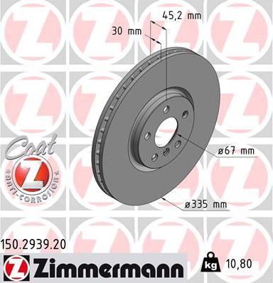 Zimmermann 150.2939.20 - Discofreno autozon.pro