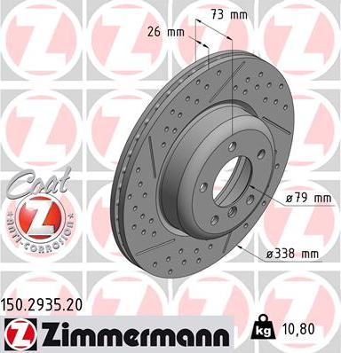 Zimmermann 150.2935.20 - Discofreno autozon.pro