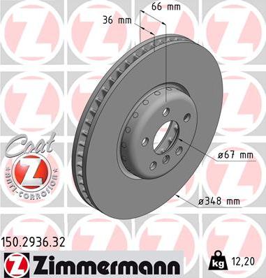 Zimmermann 150.2936.32 - Discofreno autozon.pro