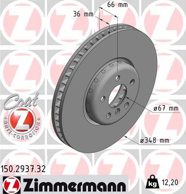 Zimmermann 150.2937.32 - Discofreno autozon.pro