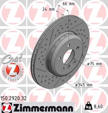 Zimmermann 150.2920.32 - Discofreno autozon.pro