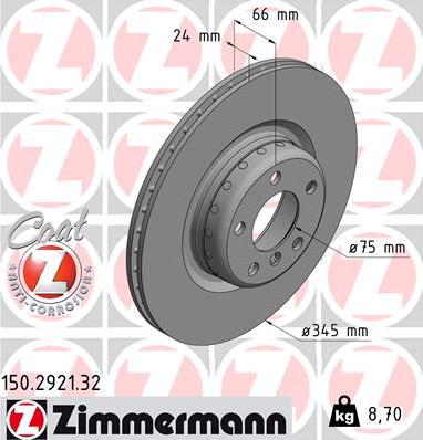 Zimmermann 150.2921.32 - Discofreno autozon.pro