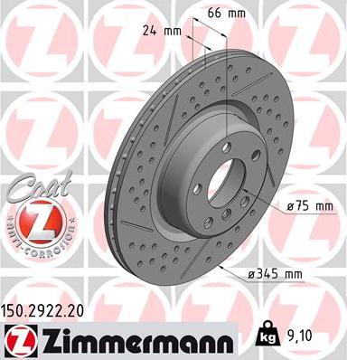 Zimmermann 150.2922.20 - Discofreno autozon.pro