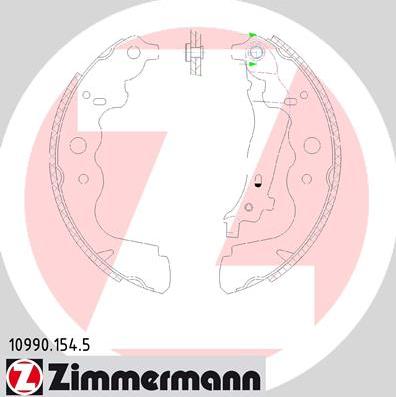 Zimmermann 10990.154.5 - Kit ganasce freno autozon.pro