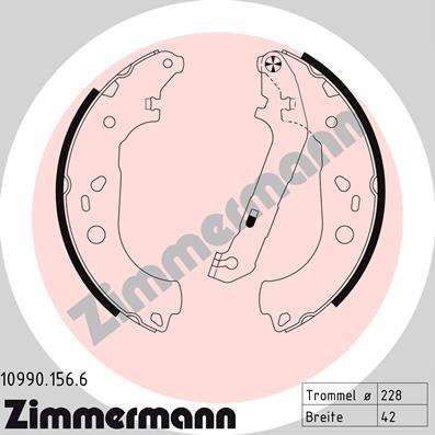 Zimmermann 10990.156.6 - Kit ganasce freno autozon.pro