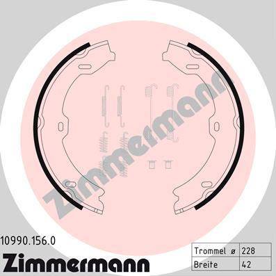 Zimmermann 10990.156.0 - Kit ganasce, Freno stazionamento autozon.pro