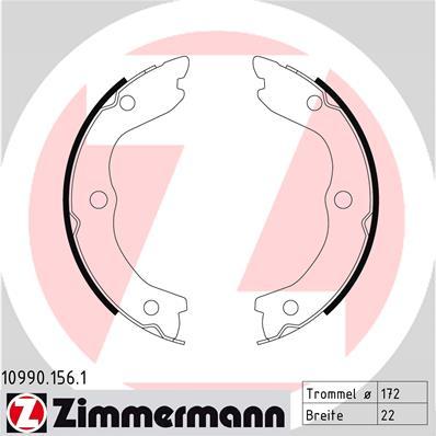 Zimmermann 10990.156.1 - Kit ganasce, Freno stazionamento autozon.pro