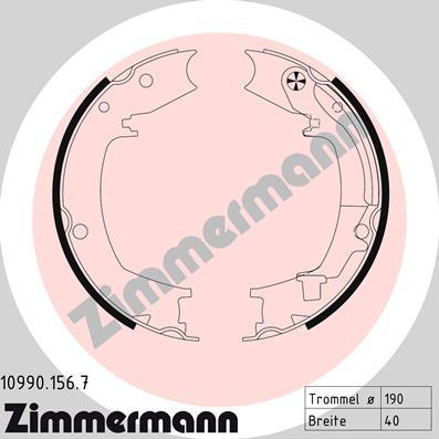 Zimmermann 10990.156.7 - Kit ganasce, Freno stazionamento autozon.pro