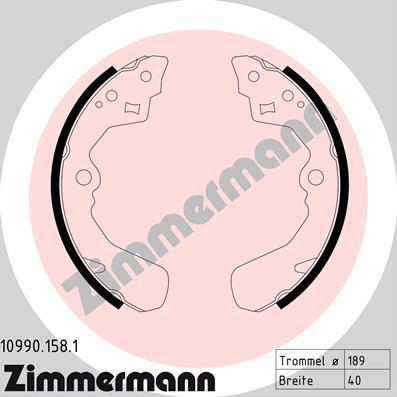 Zimmermann 10990.158.1 - Kit ganasce freno autozon.pro