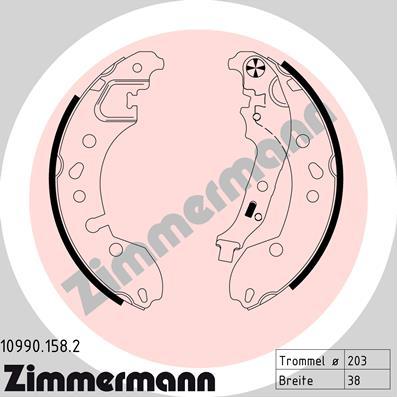 Zimmermann 10990.158.2 - Kit ganasce freno autozon.pro