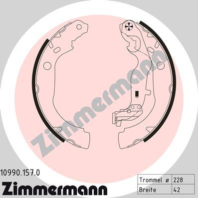 Zimmermann 10990.157.0 - Kit ganasce freno autozon.pro