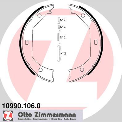 Zimmermann 10990.106.0 - Kit ganasce, Freno stazionamento autozon.pro