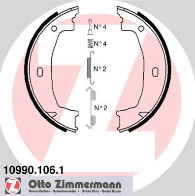 Zimmermann 10990.106.1 - Kit ganasce, Freno stazionamento autozon.pro