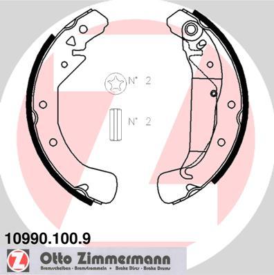 Zimmermann 10990.100.9 - Kit ganasce freno autozon.pro