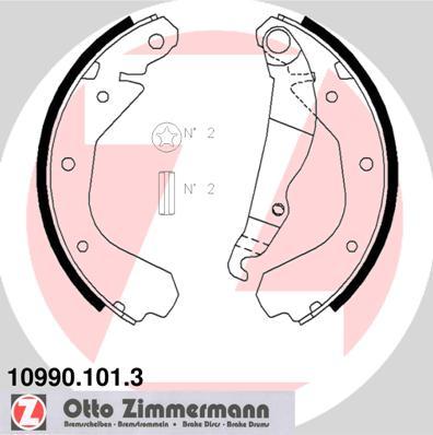 Zimmermann 10990.101.3 - Kit ganasce freno autozon.pro