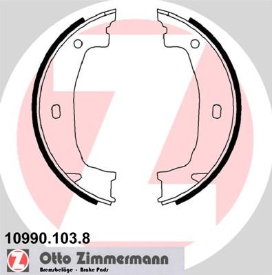 Zimmermann 10990.103.8 - Kit ganasce, Freno stazionamento autozon.pro