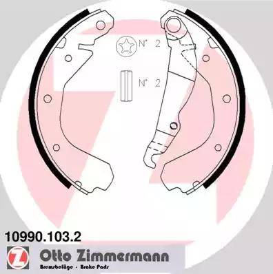 Zimmermann 10990.103.2 - Kit ganasce freno autozon.pro