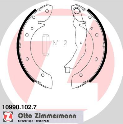 Zimmermann 10990.102.7 - Kit ganasce freno autozon.pro