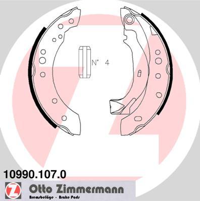 Zimmermann 10990.107.0 - Kit ganasce freno autozon.pro