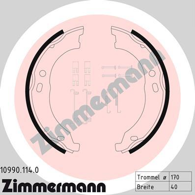 Zimmermann 10990.114.0 - Kit ganasce, Freno stazionamento autozon.pro