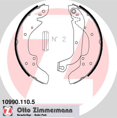 Zimmermann 10990.110.5 - Kit ganasce freno autozon.pro