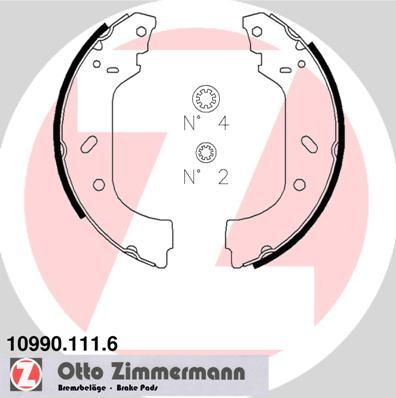 Zimmermann 10990.111.6 - Kit ganasce freno autozon.pro