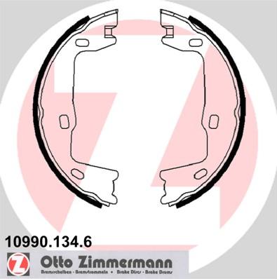 Zimmermann 10990.134.6 - Kit ganasce, Freno stazionamento autozon.pro