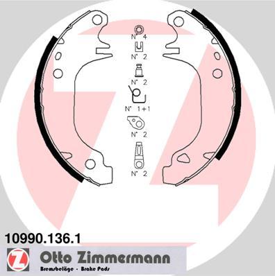 Zimmermann 10990.136.1 - Kit ganasce freno autozon.pro