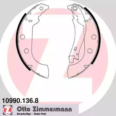 Zimmermann 10990.136.8 - Kit ganasce freno autozon.pro