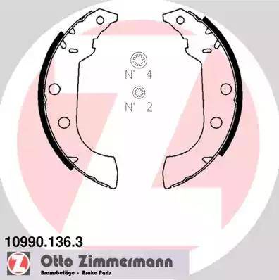 Zimmermann 10990.136.3 - Kit ganasce freno autozon.pro