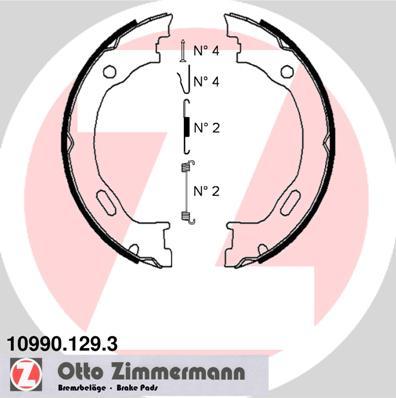 Zimmermann 10990.129.3 - Kit ganasce, Freno stazionamento autozon.pro