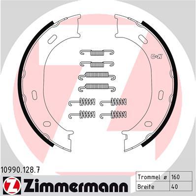 Zimmermann 10990.128.7 - Kit ganasce, Freno stazionamento autozon.pro