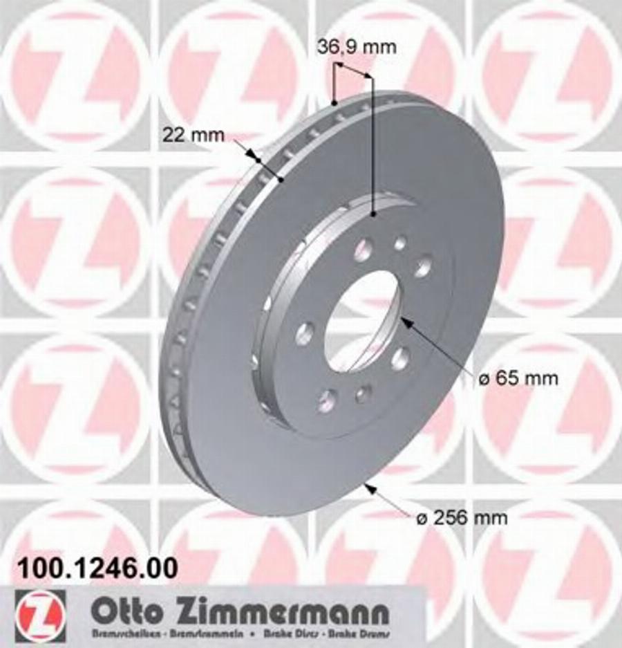 Zimmermann 100 1246 00 - Discofreno autozon.pro