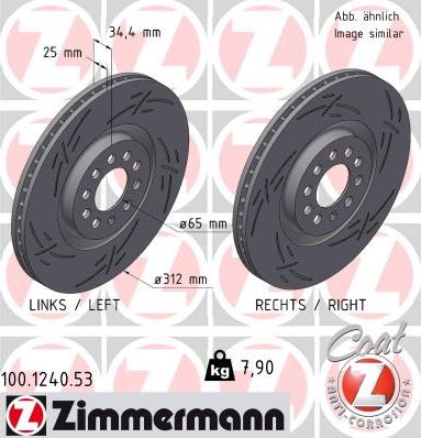 Zimmermann 100.1240.53 - Discofreno autozon.pro