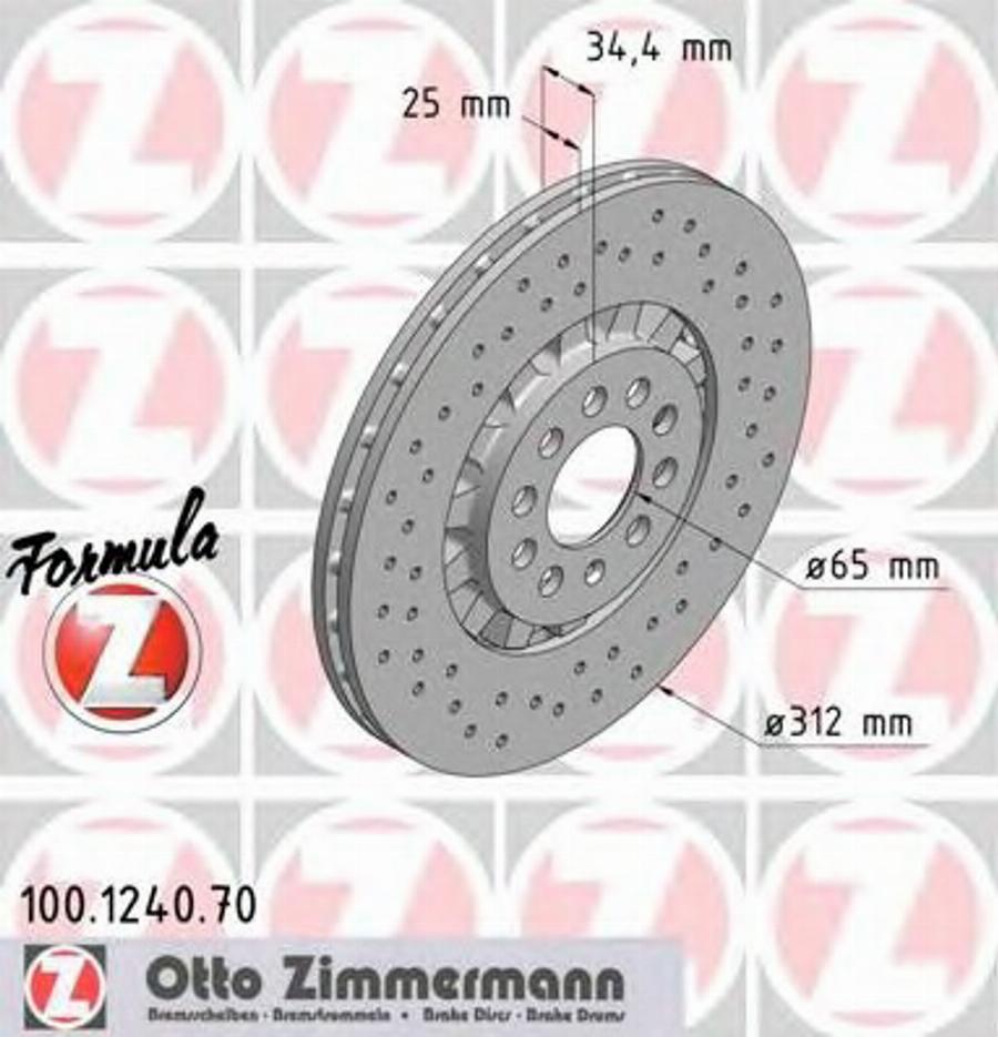 Zimmermann 100.1240.70 - Discofreno autozon.pro