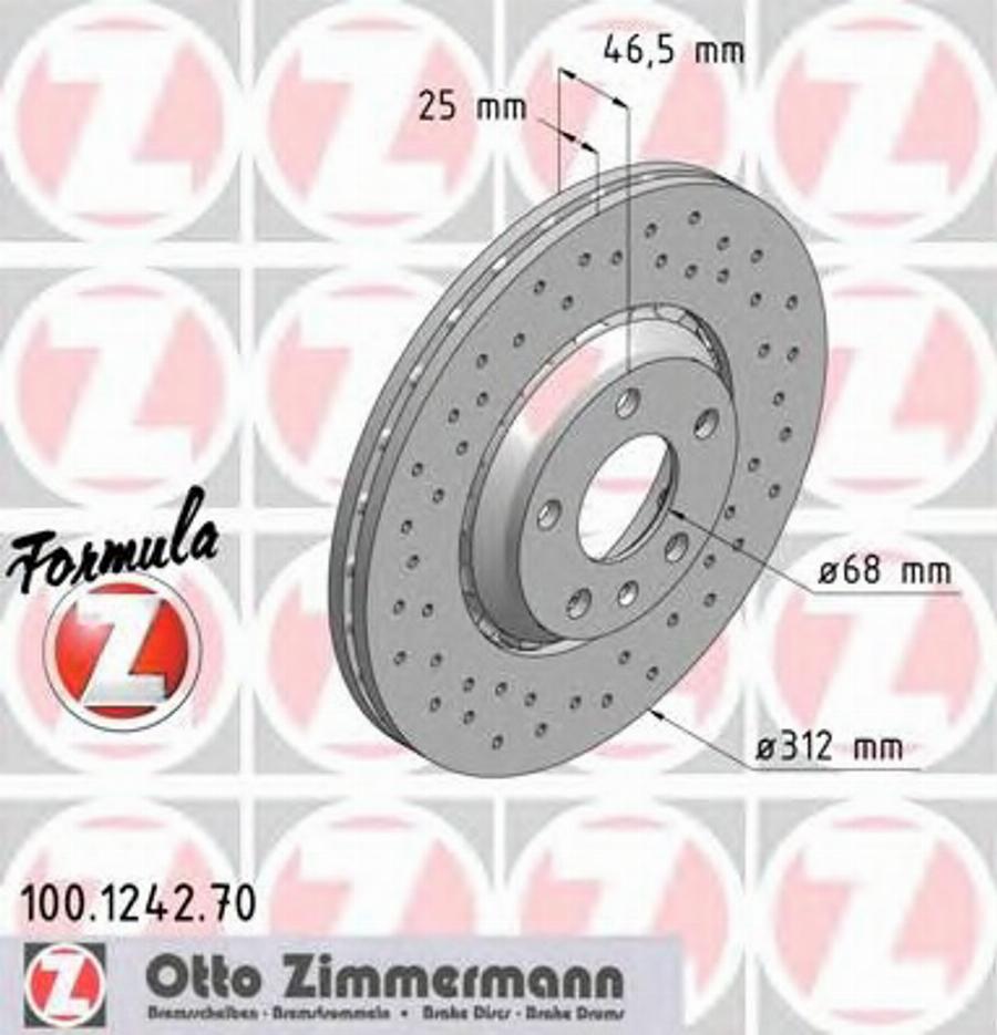 Zimmermann 100.1242.70 - Discofreno autozon.pro