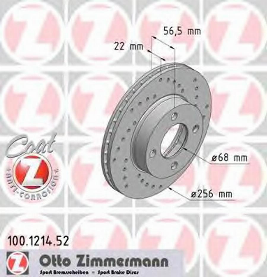 Zimmermann 100.1214.52 - Discofreno autozon.pro