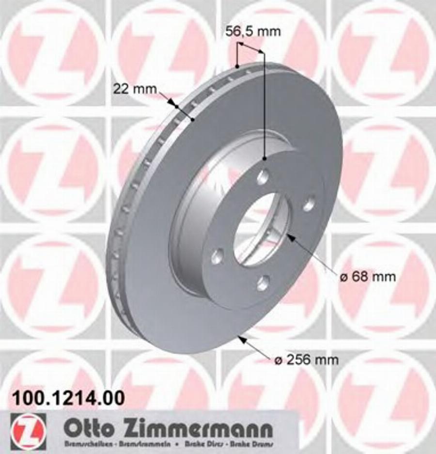 Zimmermann 100 1214 00 - Discofreno autozon.pro