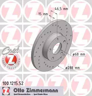 Zimmermann 100.1215.52 - Discofreno autozon.pro