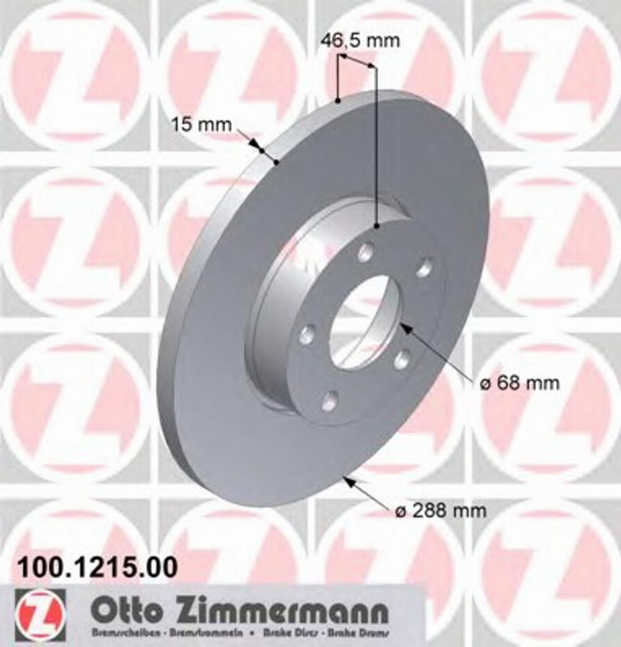 Zimmermann 100 1215 00 - Discofreno autozon.pro