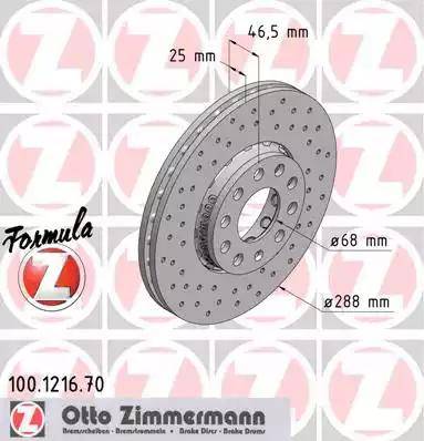 Zimmermann 100.1216.70 - Discofreno autozon.pro