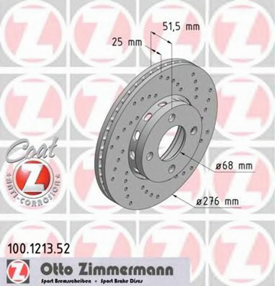 Zimmermann 100.1213.52 - Discofreno autozon.pro