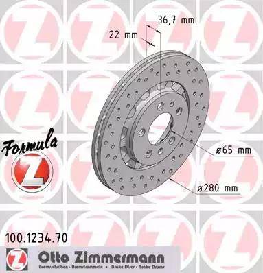 Zimmermann 100.1234.70 - Discofreno autozon.pro