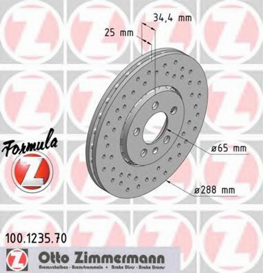 Zimmermann 100.1235.70 - Discofreno autozon.pro