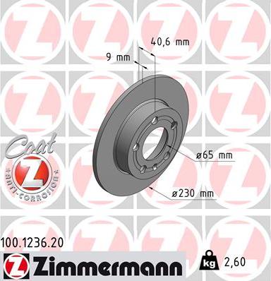 Zimmermann 100.1236.20 - Discofreno autozon.pro