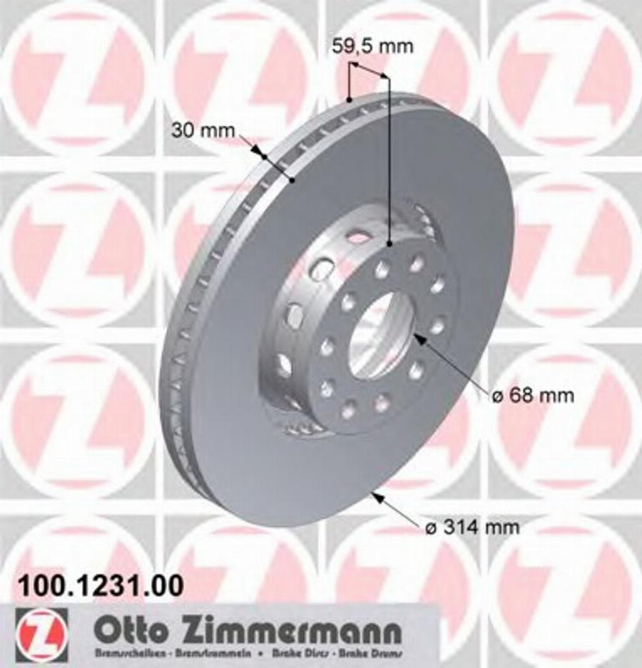 Zimmermann 100 1231 00 - Discofreno autozon.pro