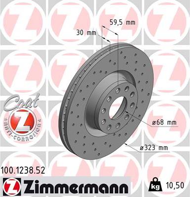 Zimmermann 100.1238.52 - Discofreno autozon.pro